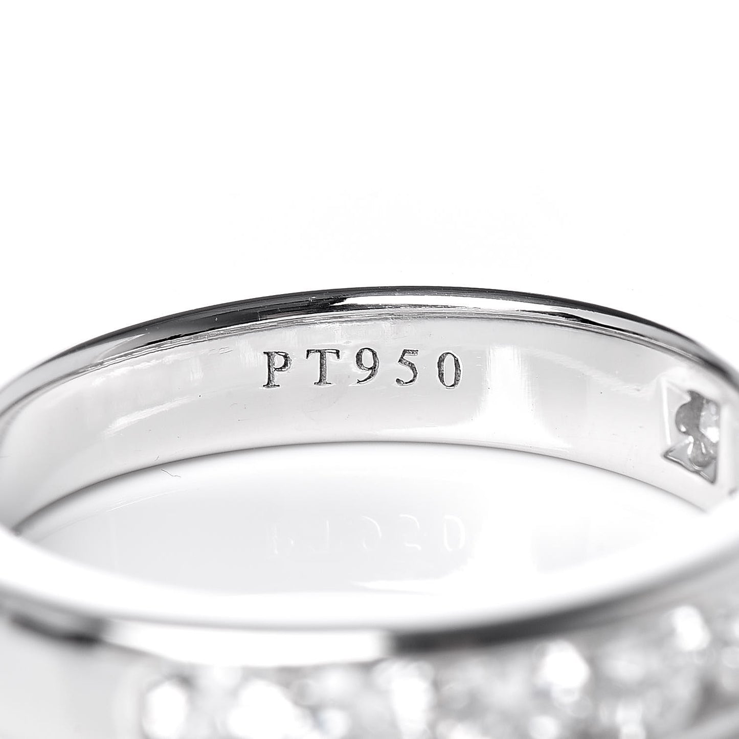 Platinum Diamond 4mm Half Circle Wedding Band Ring 50 5.5