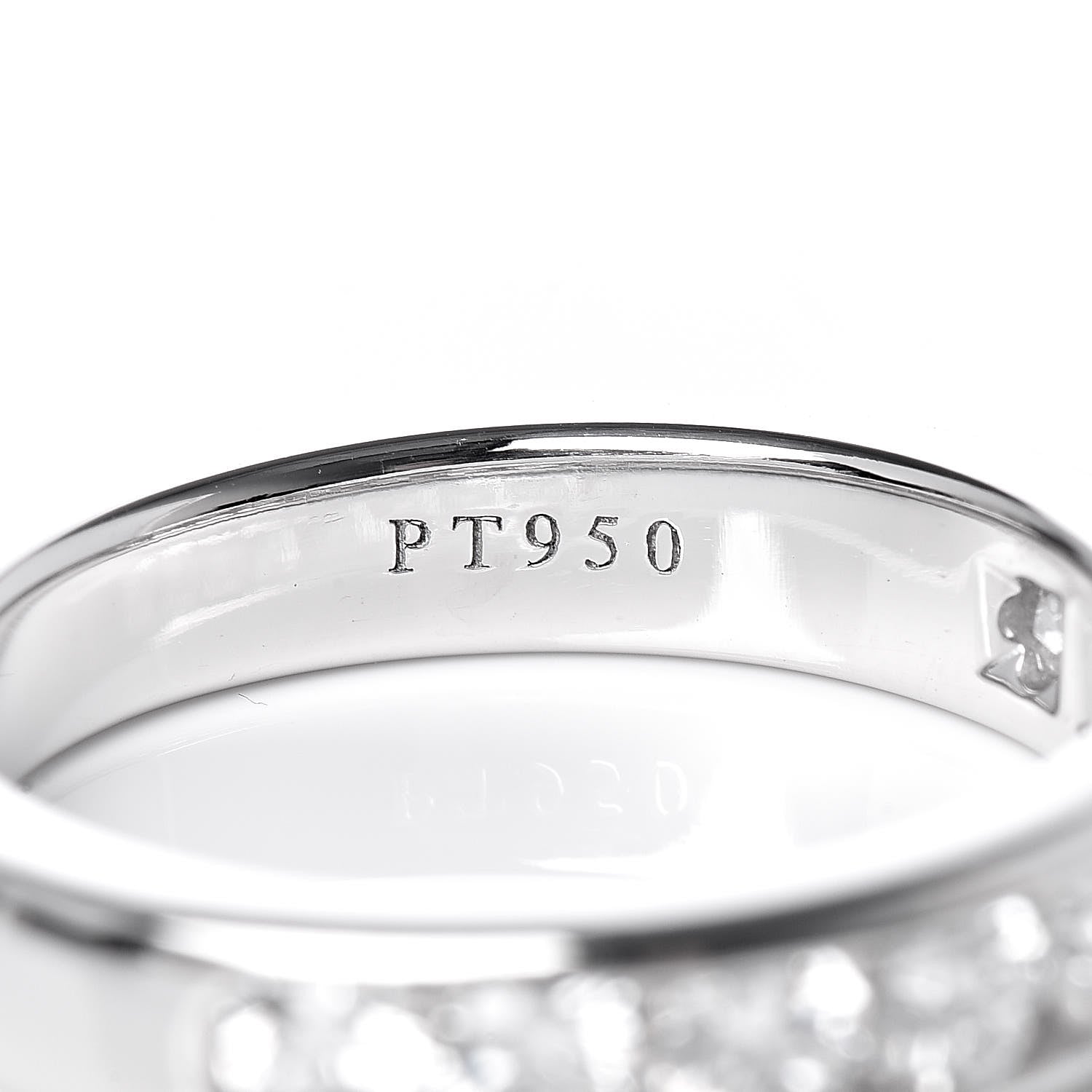 Tiffany Platinum Diamond 4mm Half Circle Wedding Band Ring 50 5.5 6 of 6