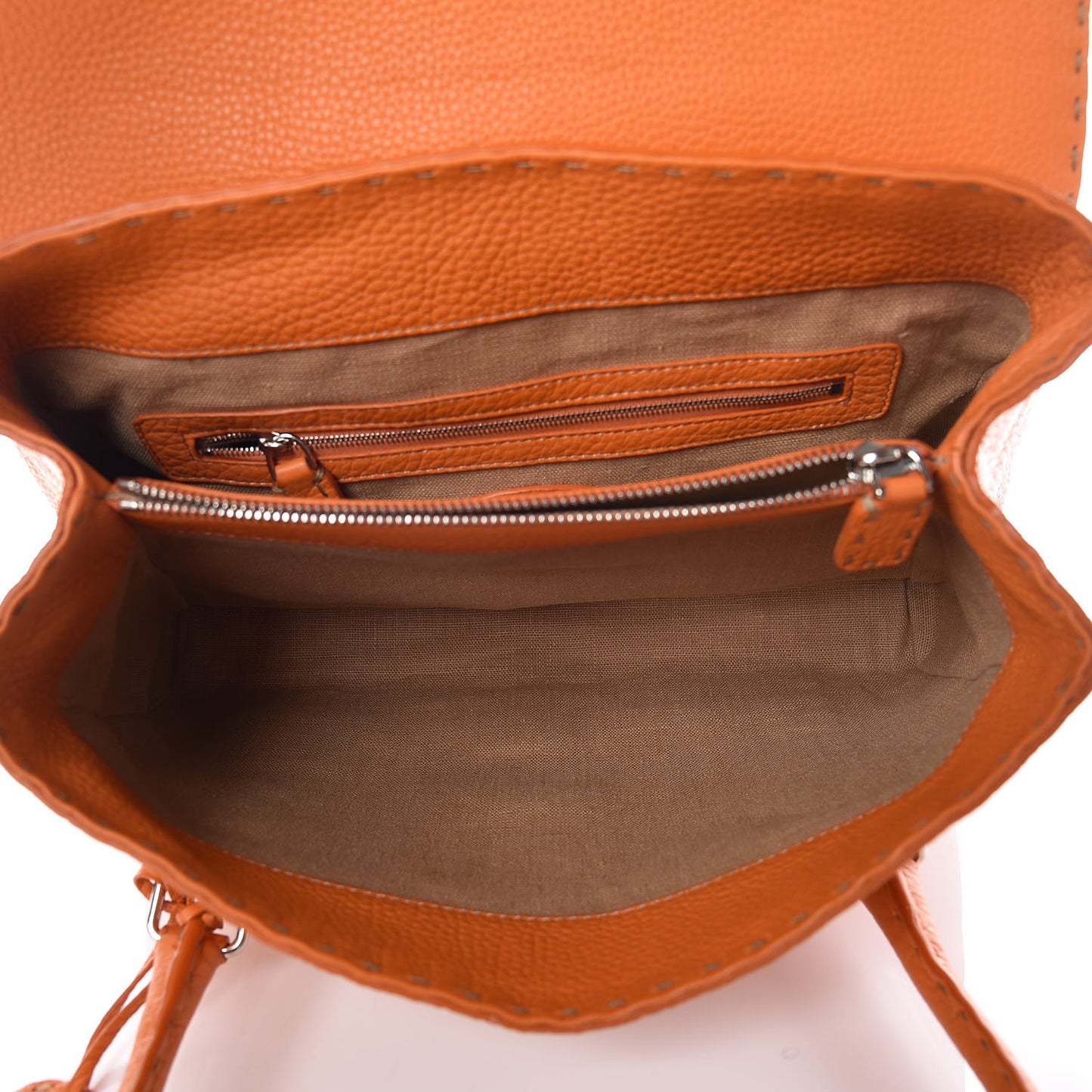 Cuoio Romano Selleria Medium Linda Satchel Orange