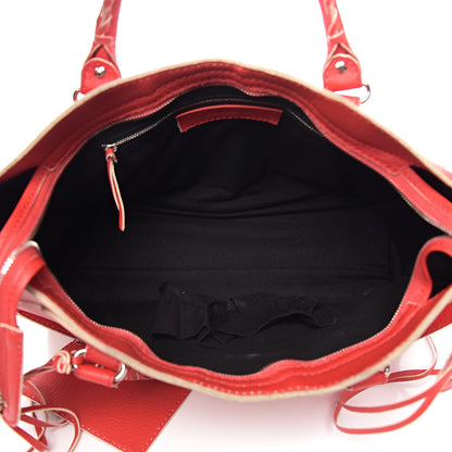 Balenciaga Supple Grained Calfskin Classic Silver Hardware Highlight City Rouge Fraise 4 of 14