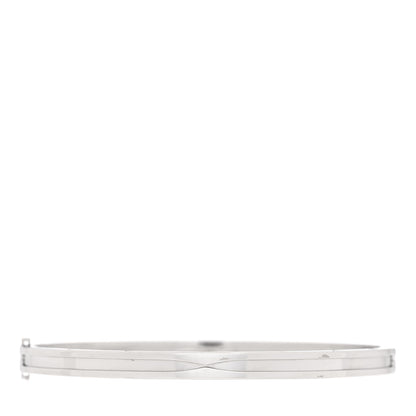 Bulgari 18K White Gold Narrow B.Zero1 Bangle Bracelet ML 2 of 4