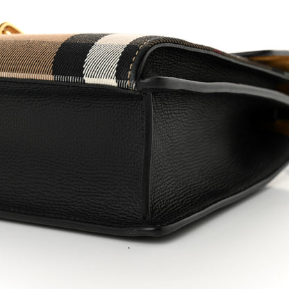 Burberry Derby Calfskin House Check Small Macken Crossbody Bag Black 11 of 11