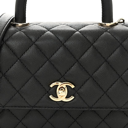 Chanel Caviar Quilted Mini Coco Handle Flap Black 8 of 10