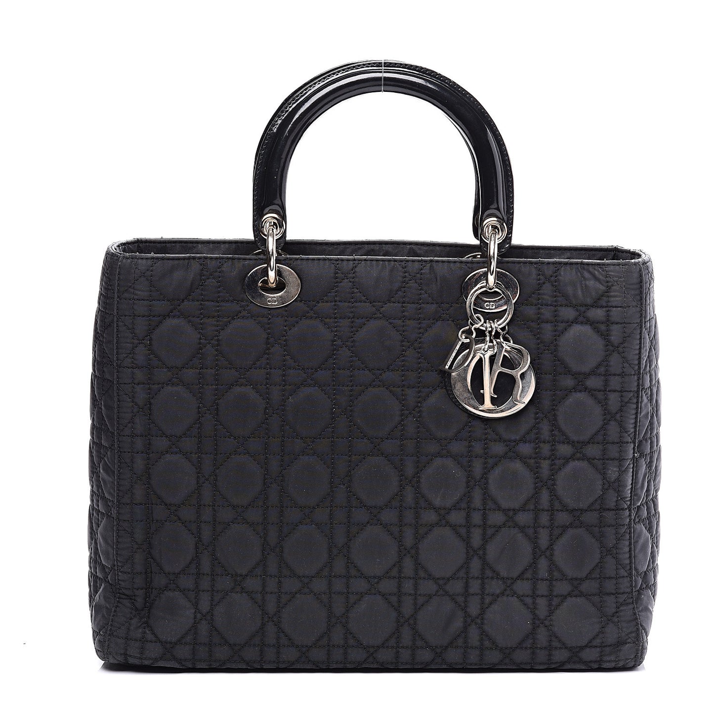 Nylon Cannage Large Lady Dior Black