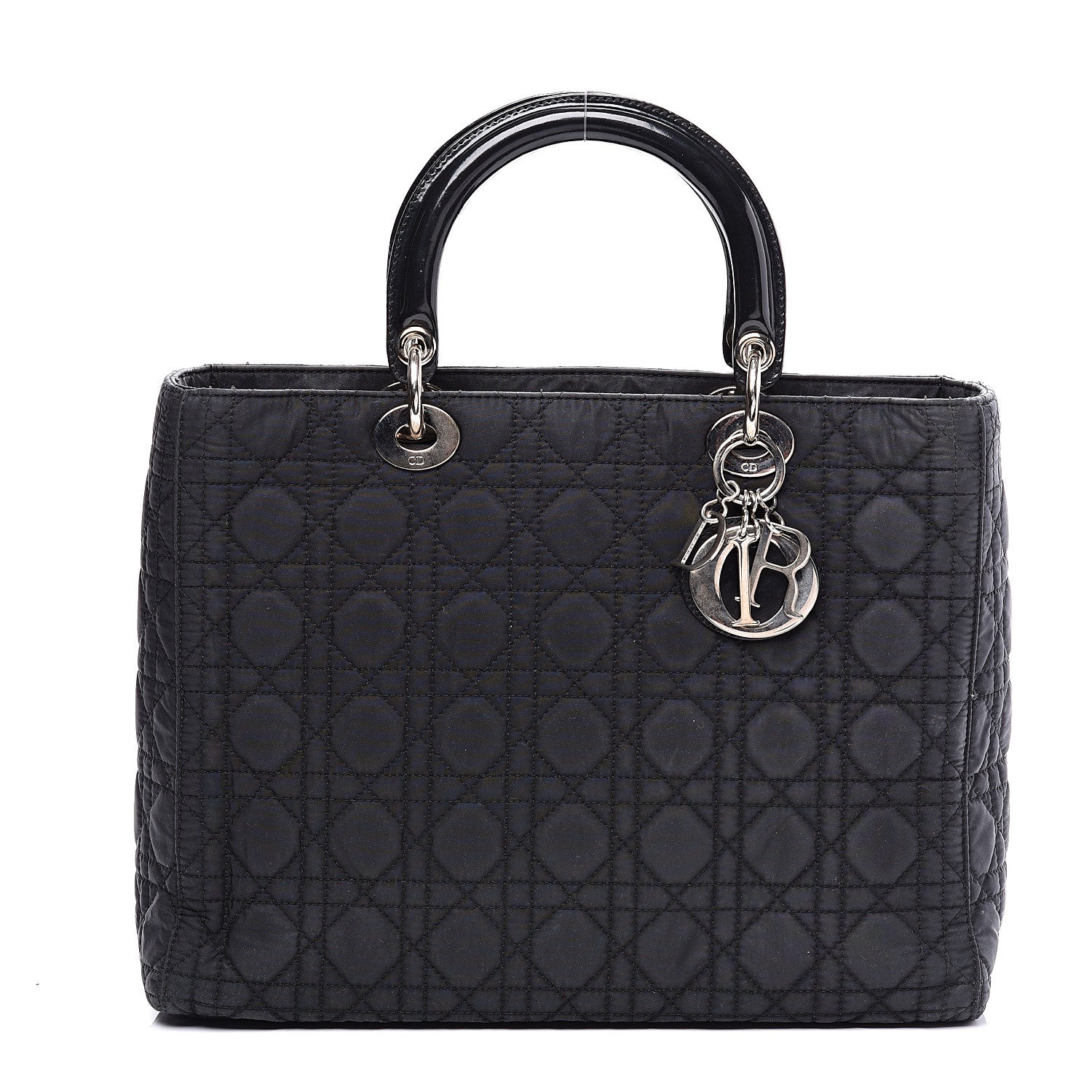 Christian Dior Nylon Cannage Large Lady Dior Black 1 of 12