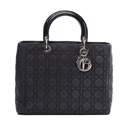 Christian Dior Nylon Cannage Large Lady Dior Black 1 of 12