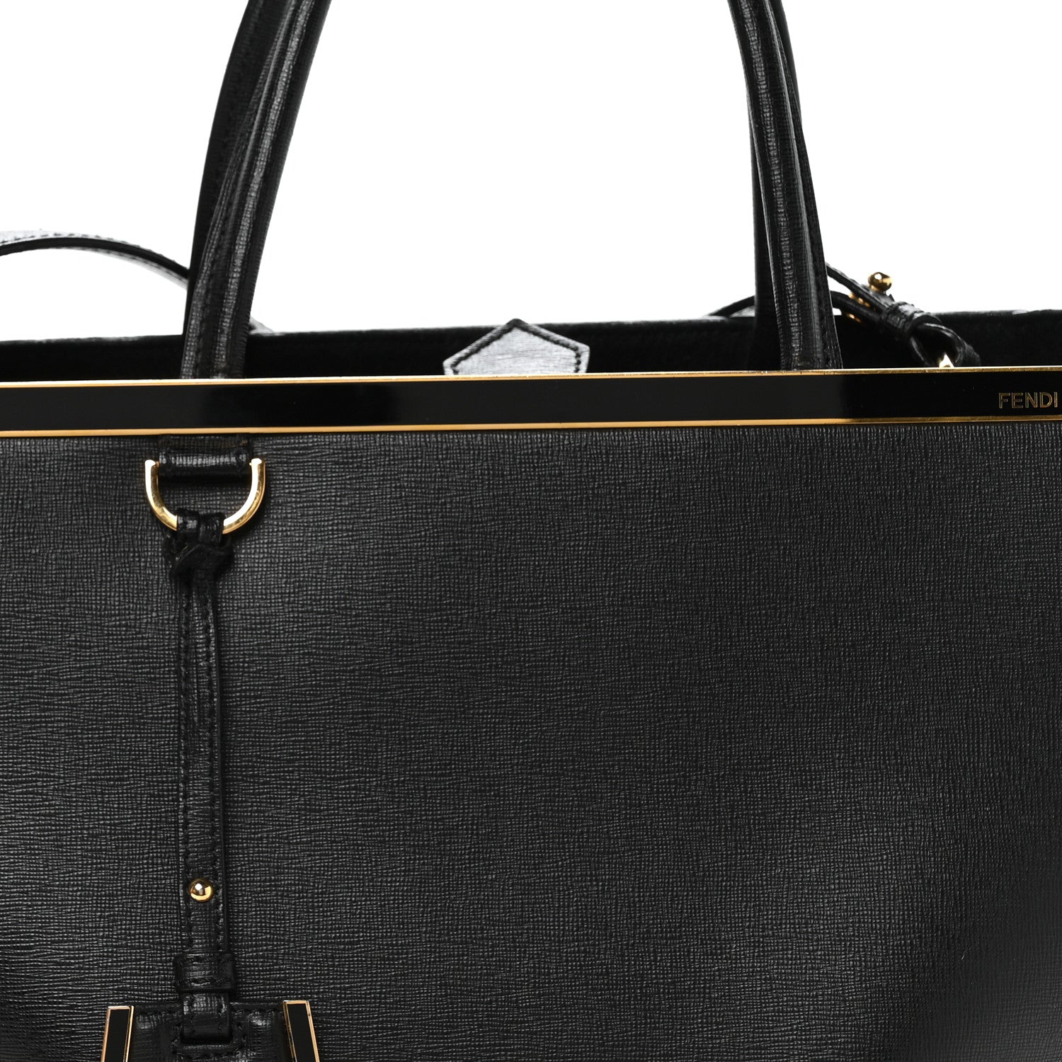 Fendi Vitello Elite Regular 2Jours Tote Black 8 of 11