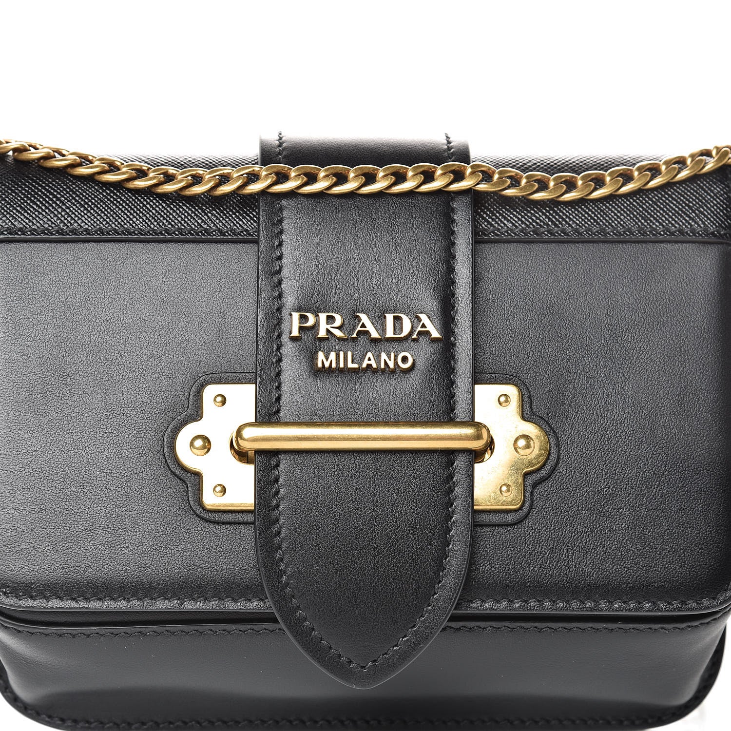 Prada Saffiano City Calf Cahier Belt Bag Black 9 of 11