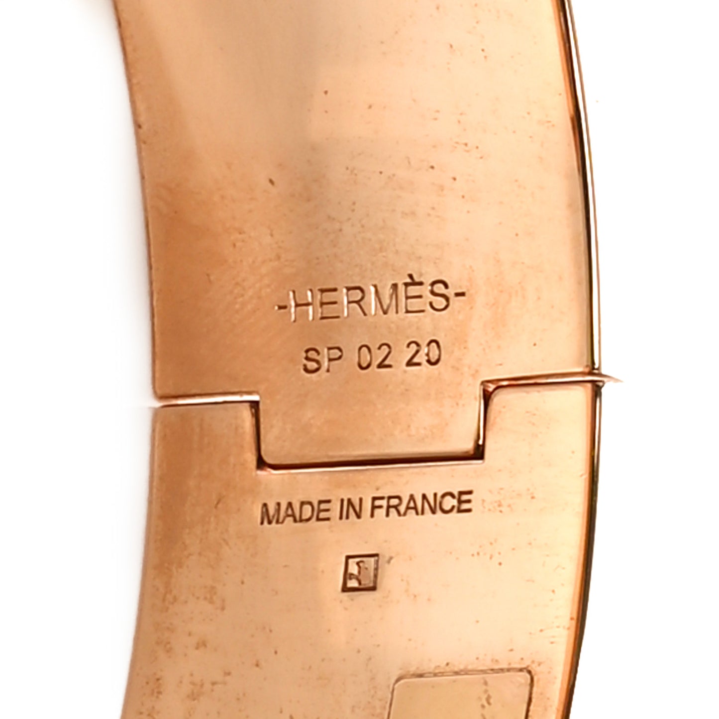 Enamel Wide Clic Clac H Bracelet GM Marron Glace