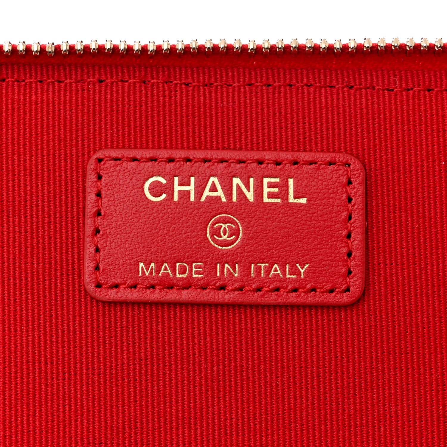 Chanel Caviar Quilted Small Vanity Case With Chain Red 6 of 11