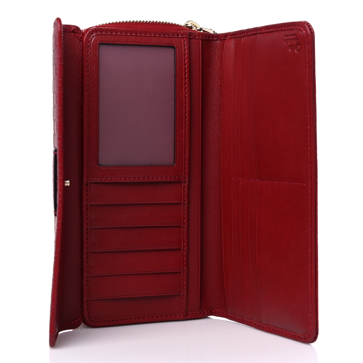 Soft Microguccissima Continental Zip Wallet Red