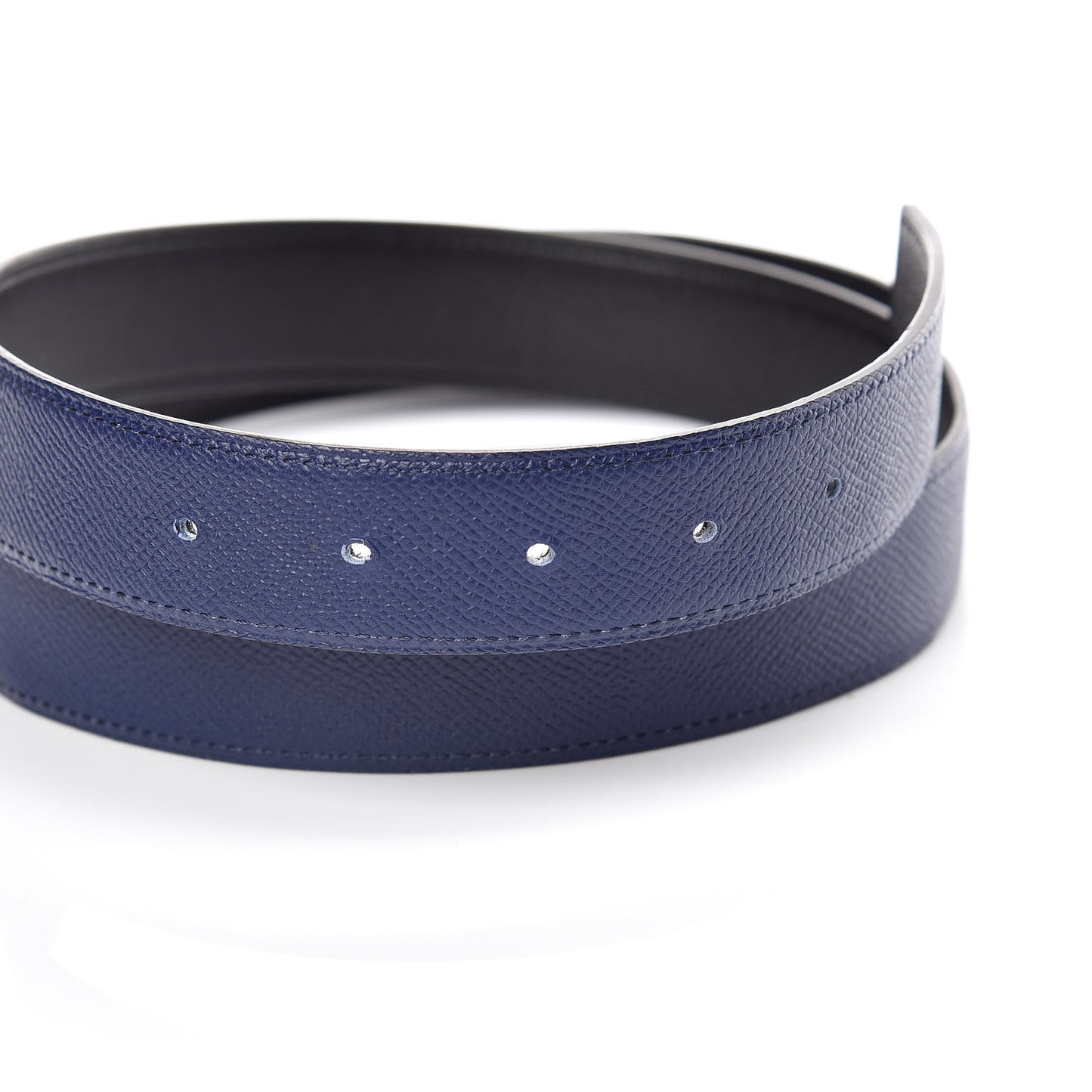 Swift Epsom 32mm Reversible Belt Strap 90 Black Bleu Saphir