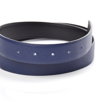 Hermes Swift Epsom 32mm Reversible Belt Strap 90 Black Bleu Saphir 4 of 6