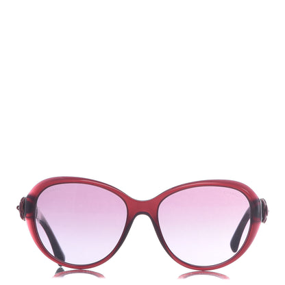 Chanel Lambskin Camellia CC Sunglasses 5316-Q Red 2 of 8