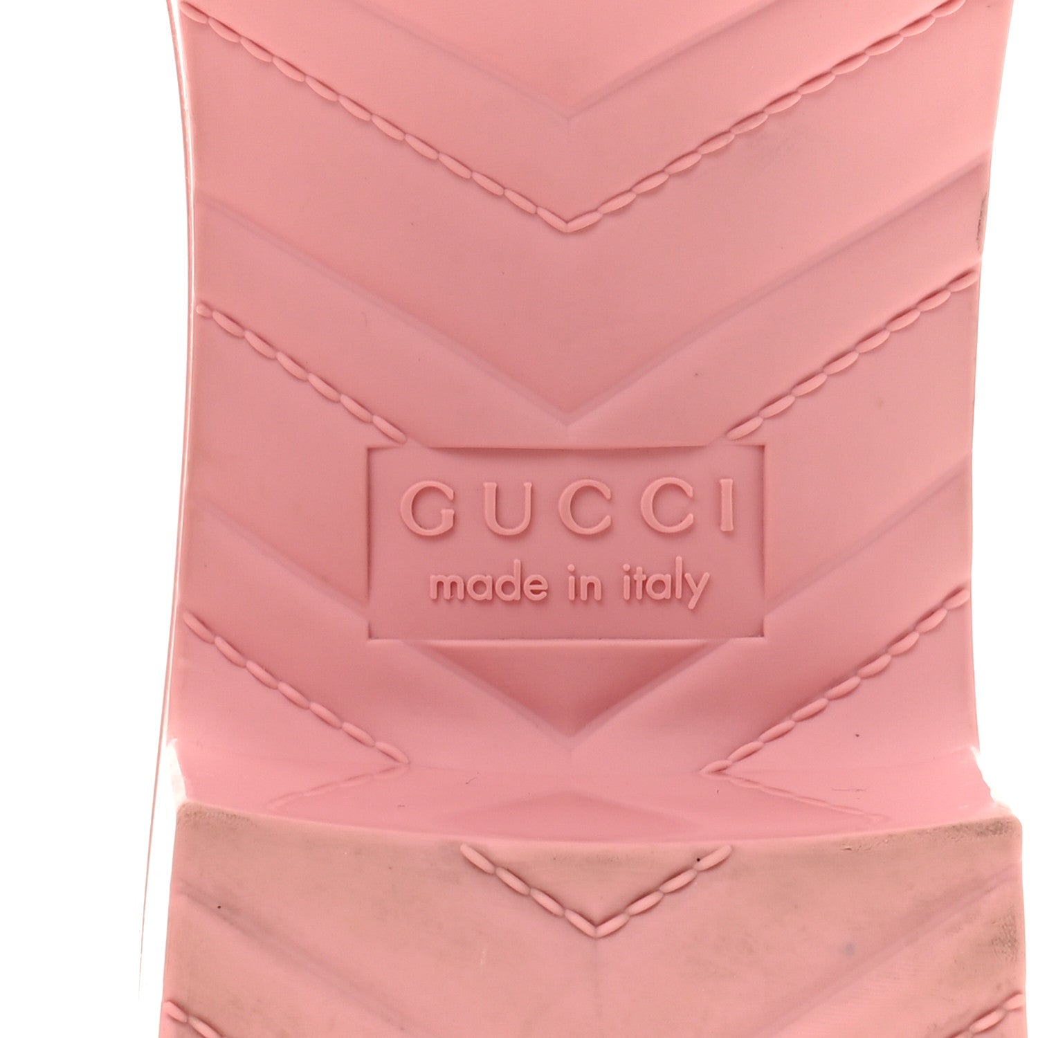 Gucci Rubber Gucci Logo Womens Platform 20/60mm Slide Sandals 38 Wild Rose 8 of 10