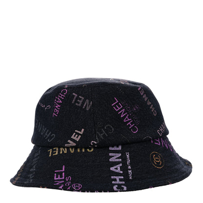Chanel Denim Mood Cloche Bucket Hat S Black 3 of 6