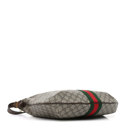 Gucci GG Supreme Monogram Web Ophidia Half Moon Hobo Brown 4 of 11