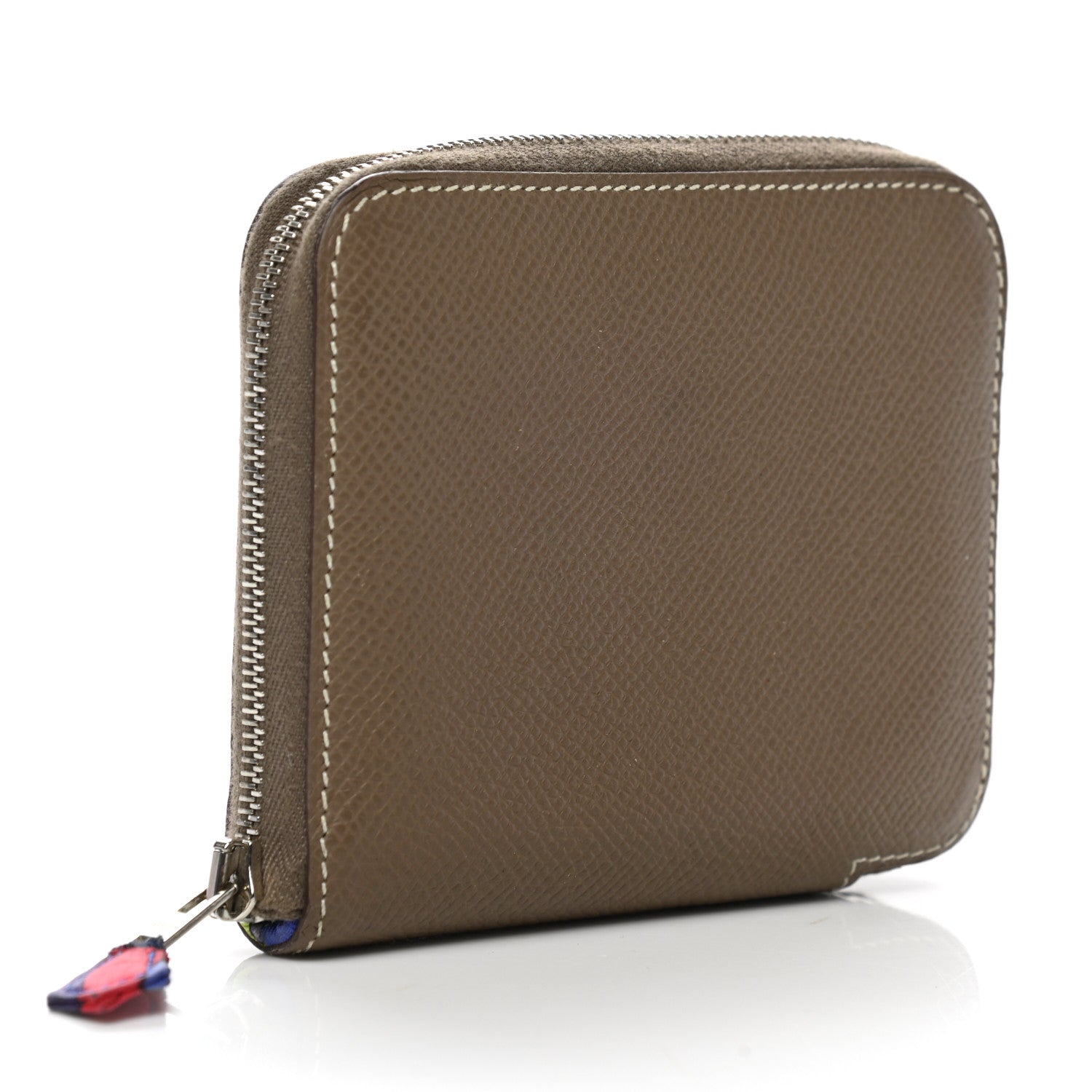 Hermes Epsom Silk'in Compact Wallet Etoupe 3 of 9