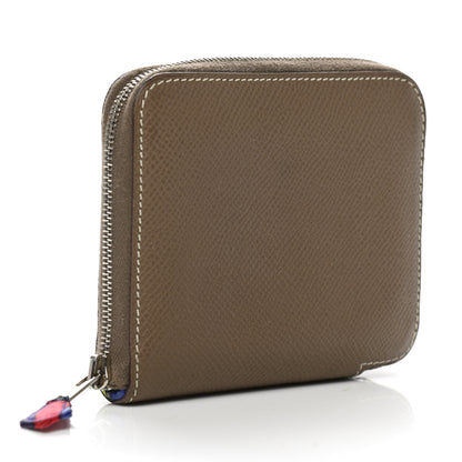 Hermes Epsom Silk'in Compact Wallet Etoupe 3 of 9