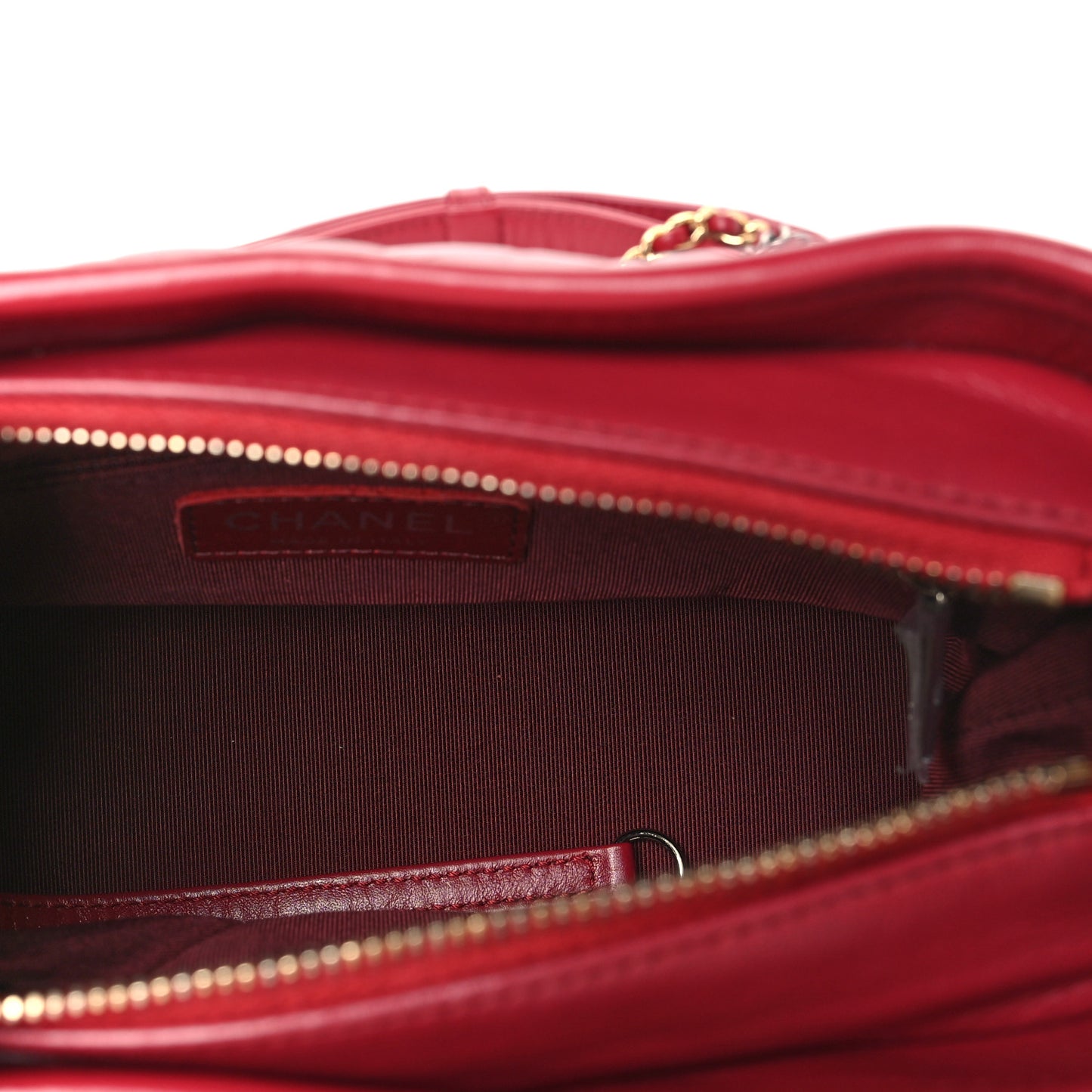 Aged Calfskin Chevron Quilted Small Gabrielle Hobo Dark Pink