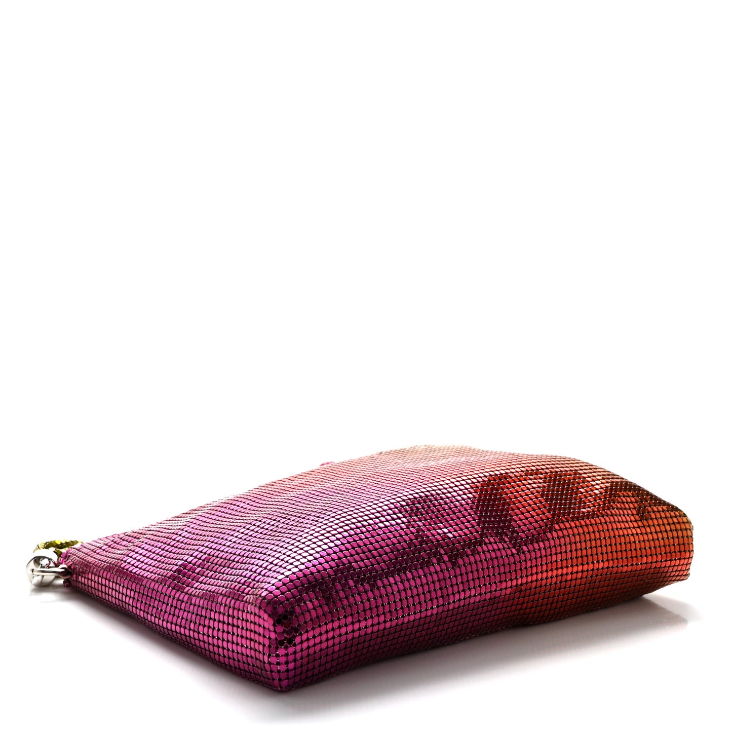 Metal Mesh Callie Tassel Shoulder Bag Berry Red Amber Rose