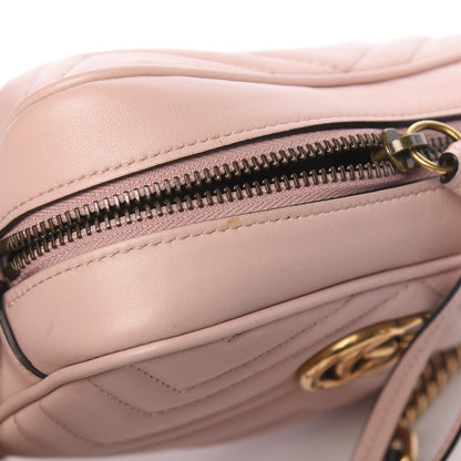 Gucci Calfskin Matelasse Mini GG Marmont Chain Shoulder Bag Perfect Pink 12 of 12