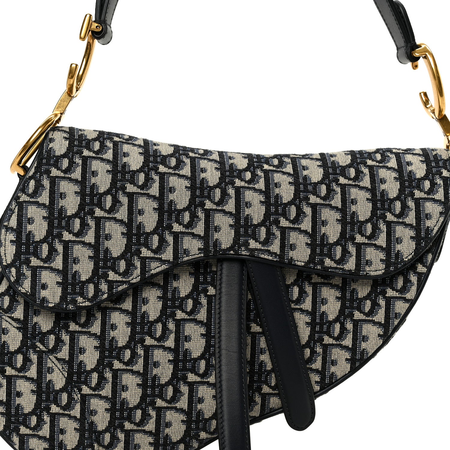 Christian Dior Oblique Saddle Bag Blue 8 of 10