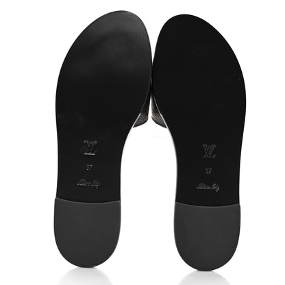 Louis Vuitton Patent Monogram Lock It Flat Mules 37 6 of 9