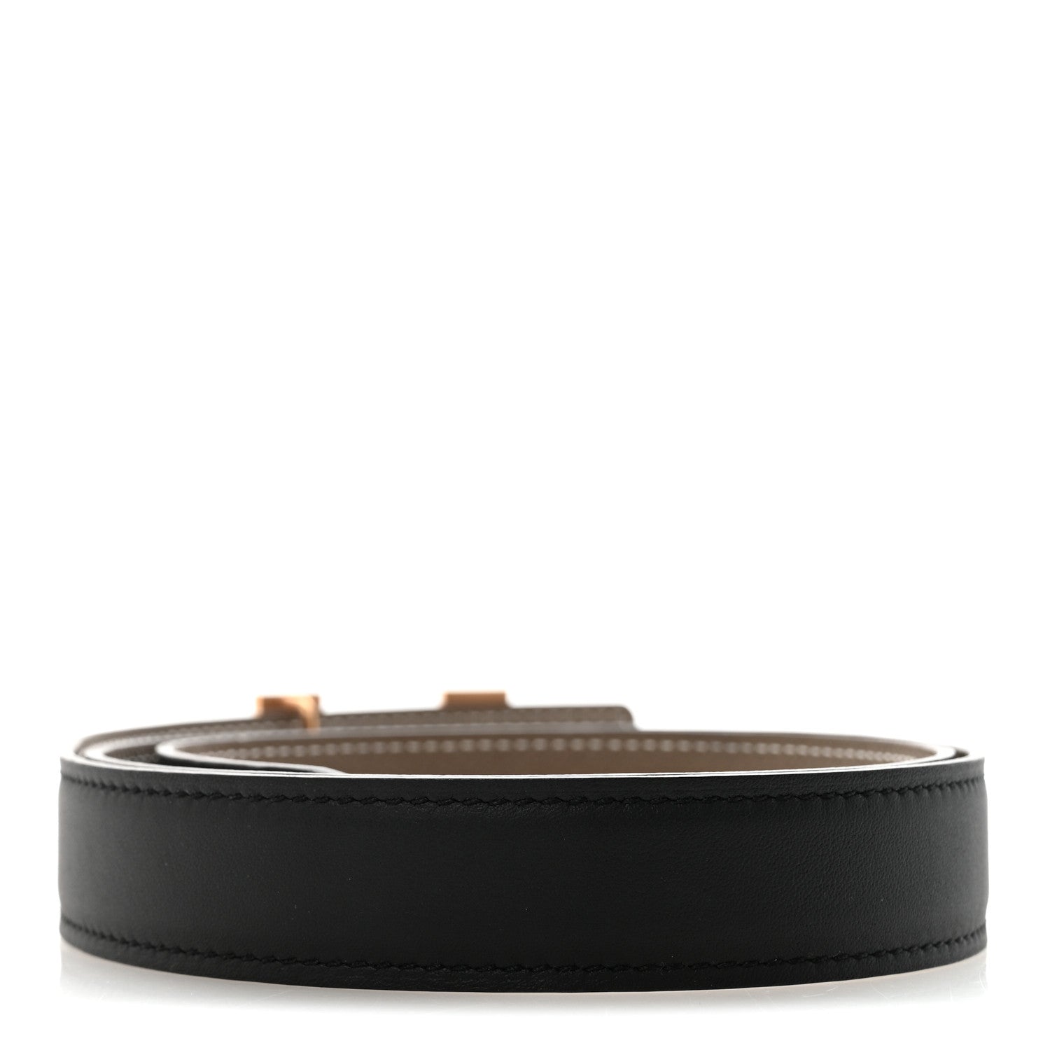 Hermes Swift Epsom 24mm Mini Constance H Belt 85 34 Black Etoupe 2 of 6