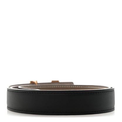 Hermes Swift Epsom 24mm Mini Constance H Belt 85 34 Black Etoupe 2 of 6