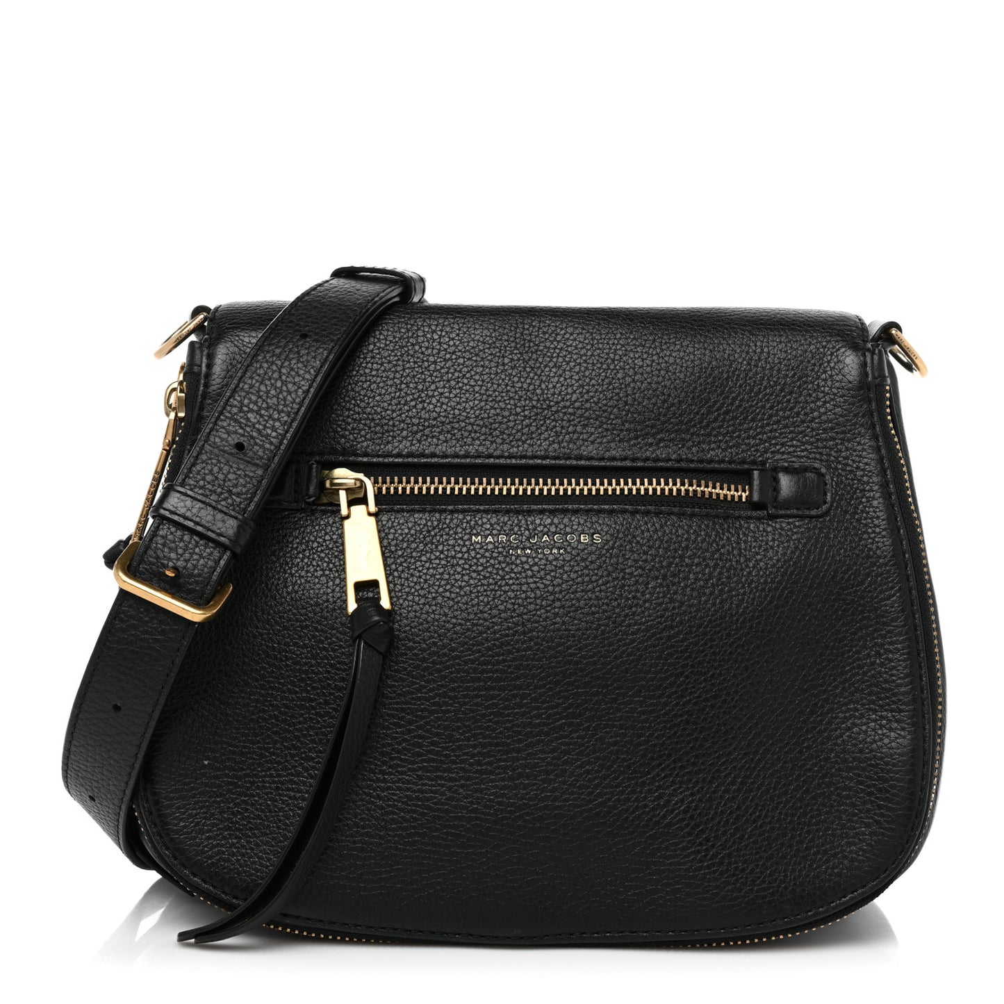 Pebbled Calfskin Recruit Nomad Crossbody Black