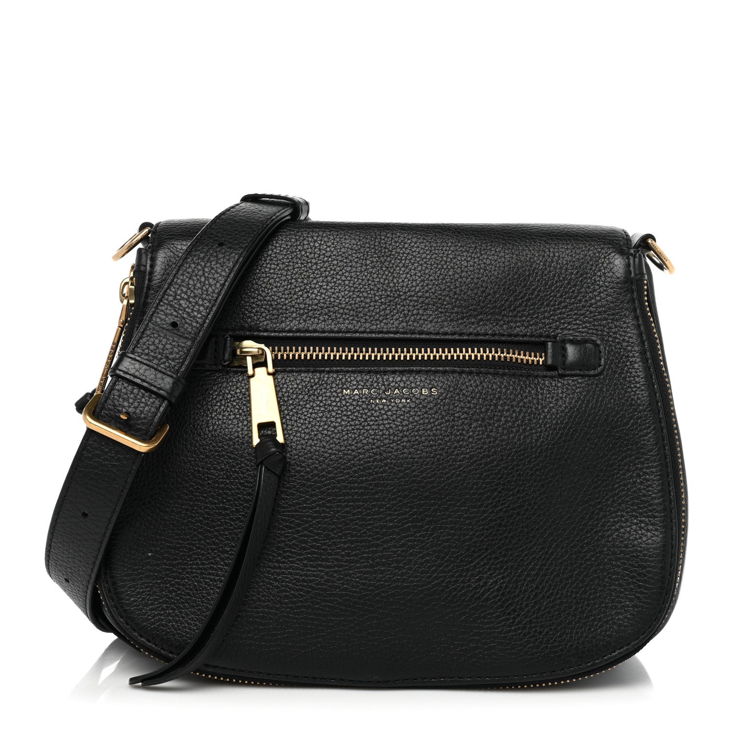 Marc Jacobs Pebbled Calfskin Recruit Nomad Crossbody Black 1 of 15