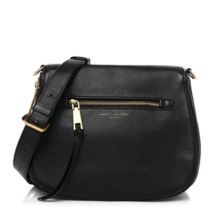Marc Jacobs Pebbled Calfskin Recruit Nomad Crossbody Black 1 of 15