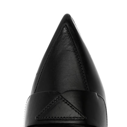 Prada Nappa Triangle Logo Pointed Toe Slingback Pumps 39 Black 10 of 12