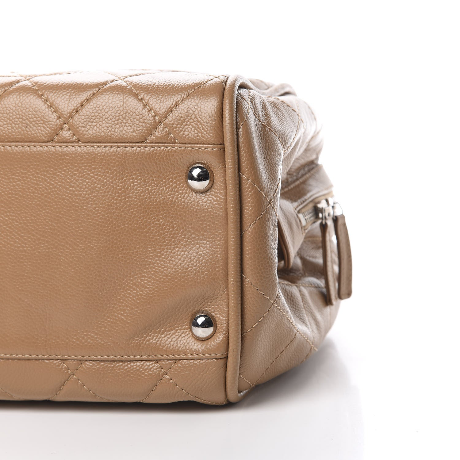 Chanel Caviar Quilted CC Timeless Bowler Dark Beige 10 of 11