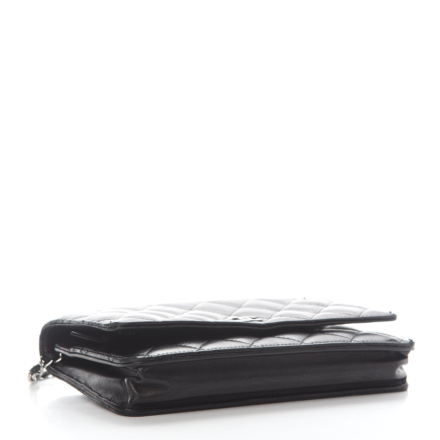 Chanel Lambskin Quilted Wallet On Chain WOC Black 4 of 12