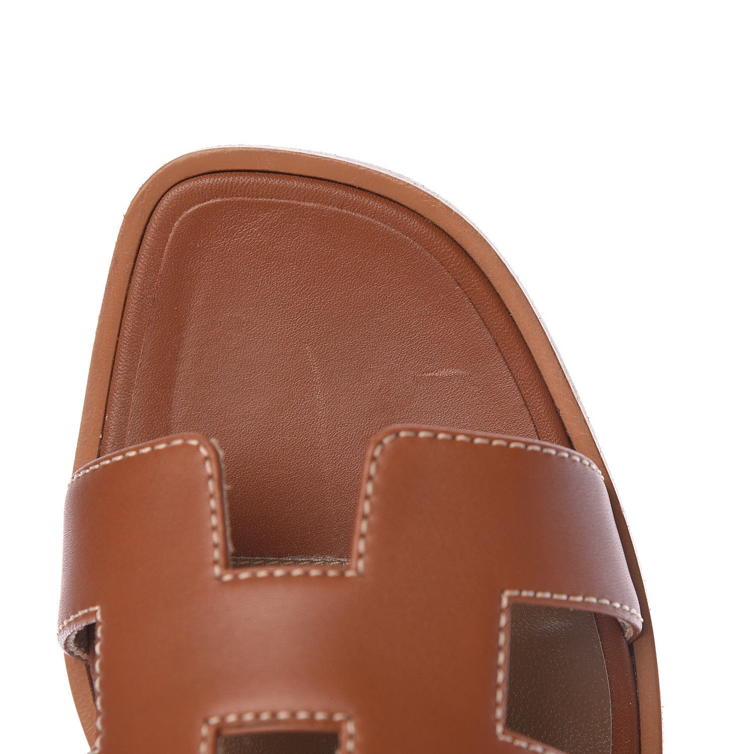 Hermes Box Calfskin Oran Sandals 35.5 Gold 14 of 15
