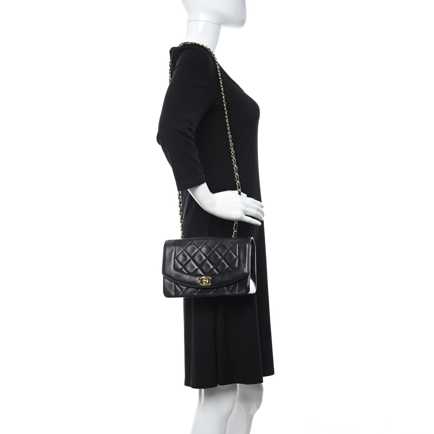 Chanel Lambskin Quilted Small Single Flap Black 2 of 10