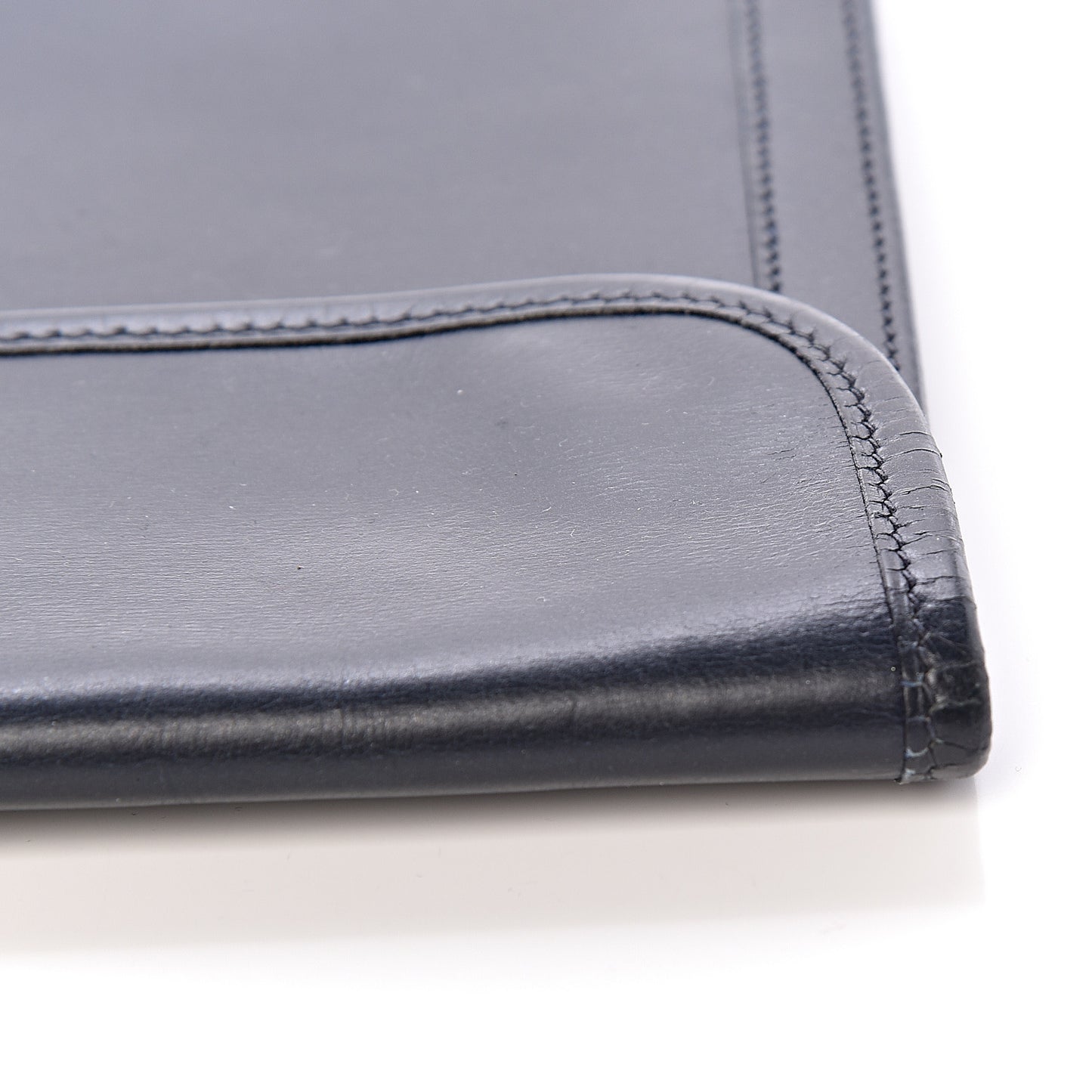 Box Calf Jige PM Clutch Bleu Marine