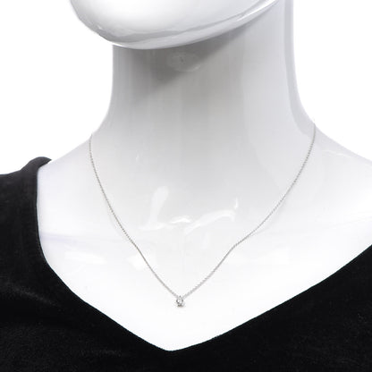 Tiffany Platinum Diamond .18ct Solitaire Pendant Necklace 2 of 6