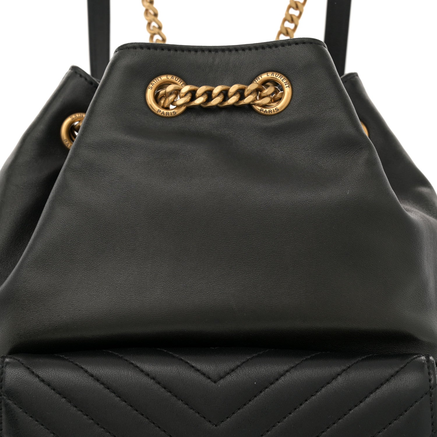 Saint Laurent Lambskin Matelasse Monogram Joe Backpack Black 8 of 13