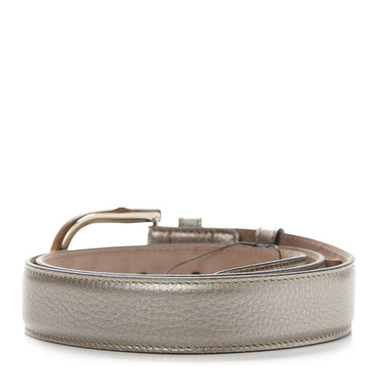 Gucci Metallic Calfskin Bamboo Buckle Belt 85 34 Golden Beige 2 of 6