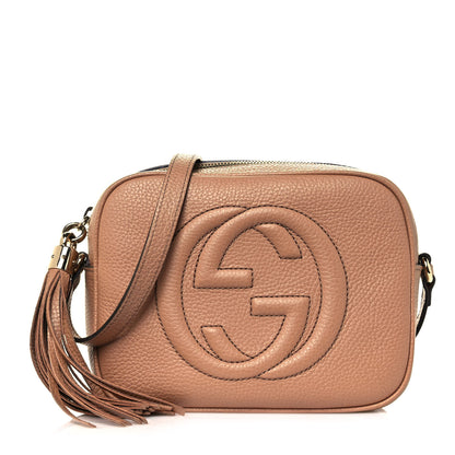 Gucci Pebbled Calfskin Small Soho Disco Bag Camelia 1 of 13
