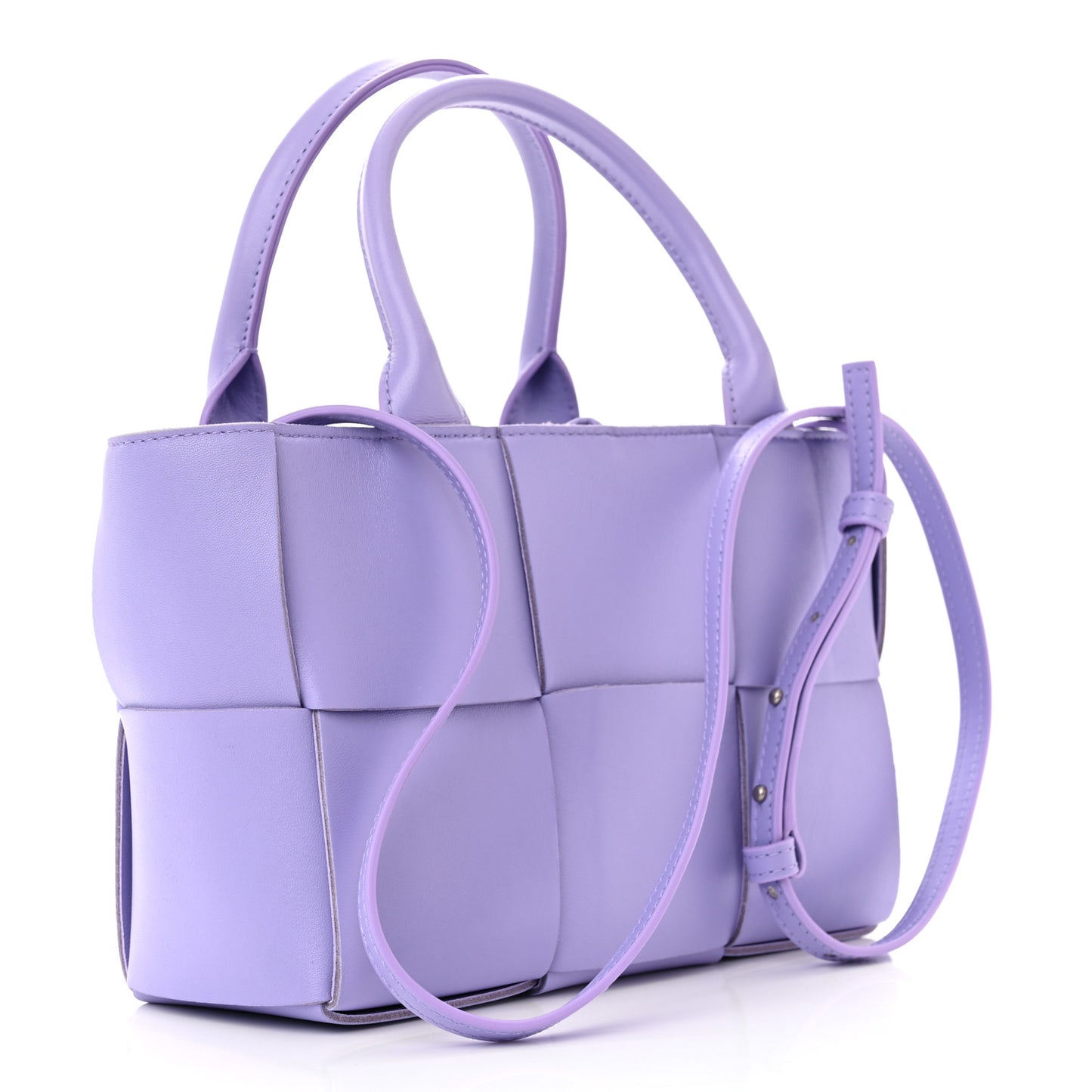 Nappa Maxi Intreccio Mini Arco Tote Wisteria