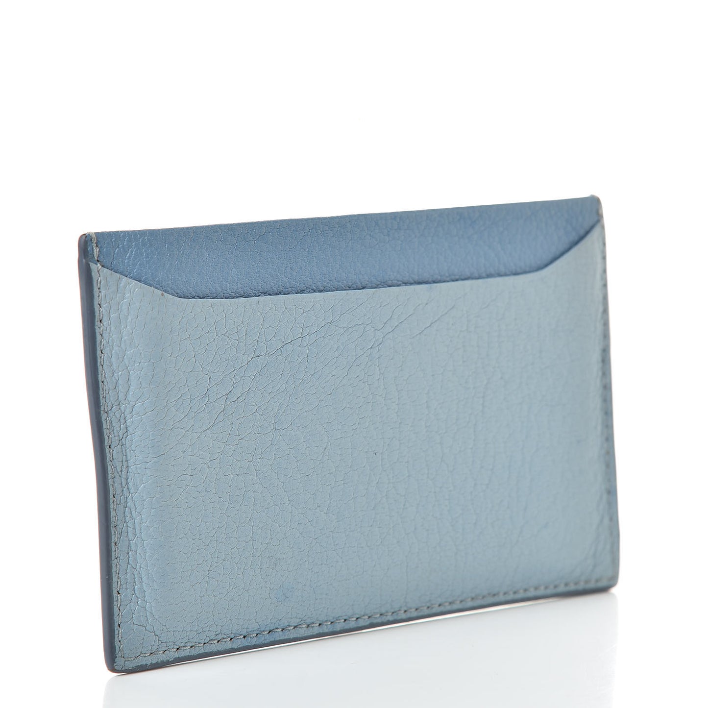 Goatskin Madras Bicolore Card Case Astrale Ciel