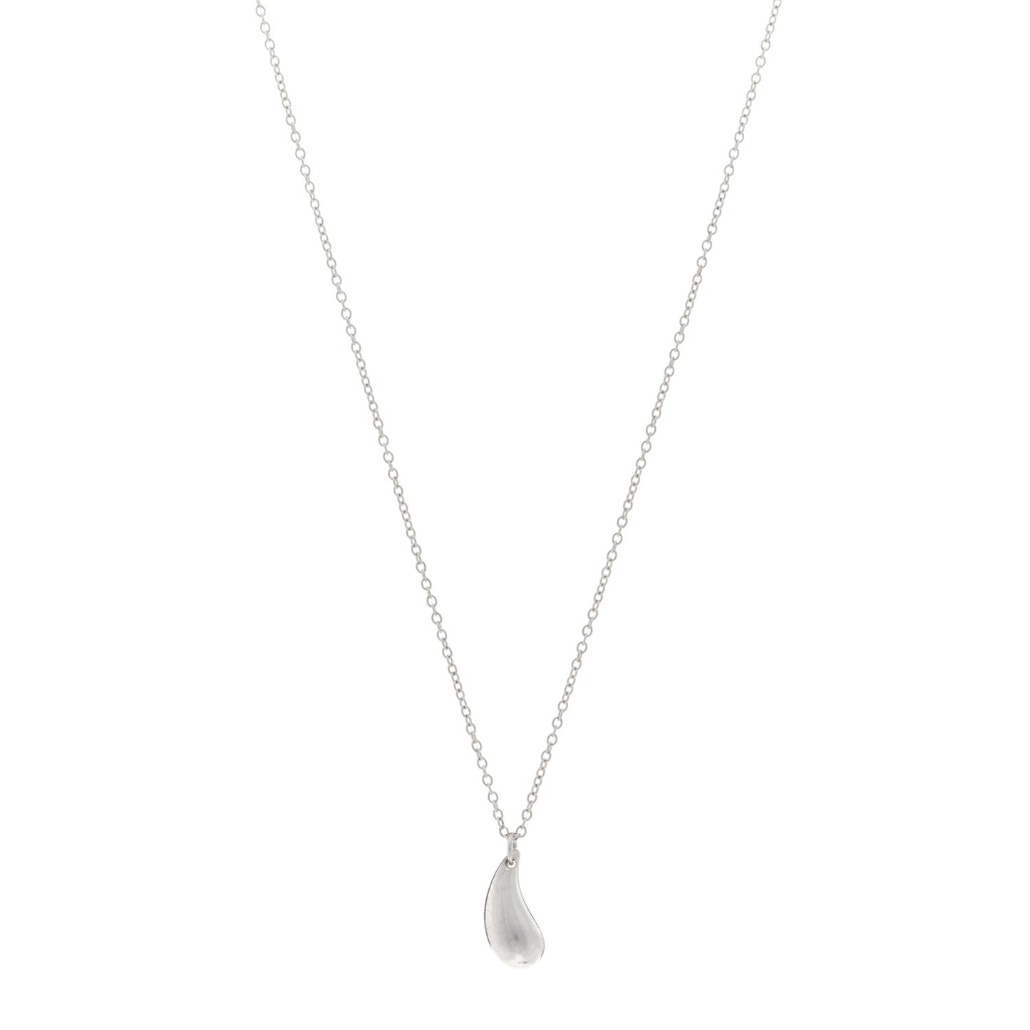 Sterling Silver 12mm Elsa Peretti Teardrop Pendant Necklace
