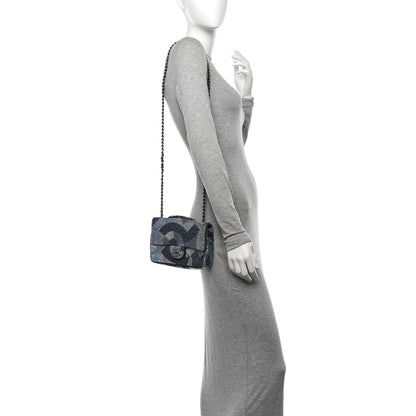 Chanel Iridescent Calfskin Strass Small Flap Blue 2 of 11