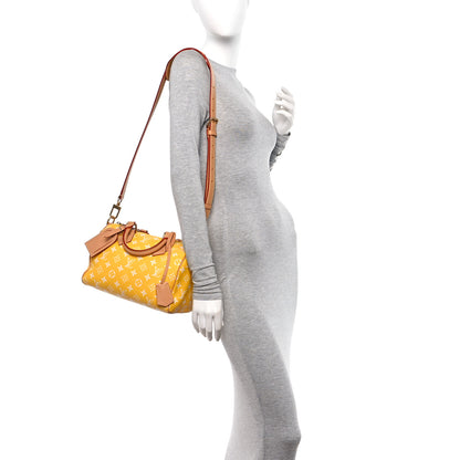 Louis Vuitton Calfskin Monogram Speedy P9 Bandouliere 25 Jaune Mat 2 of 18