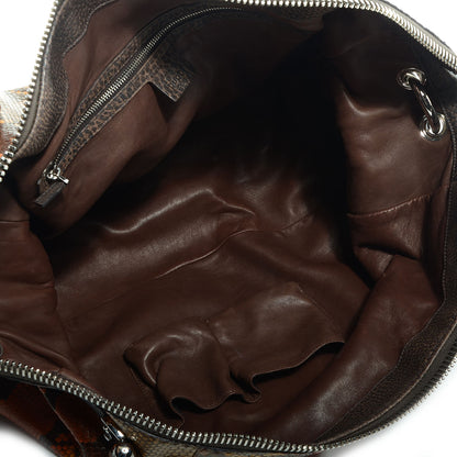 Gucci Python Bamboo Bar Medium Tote Brown 7 of 8