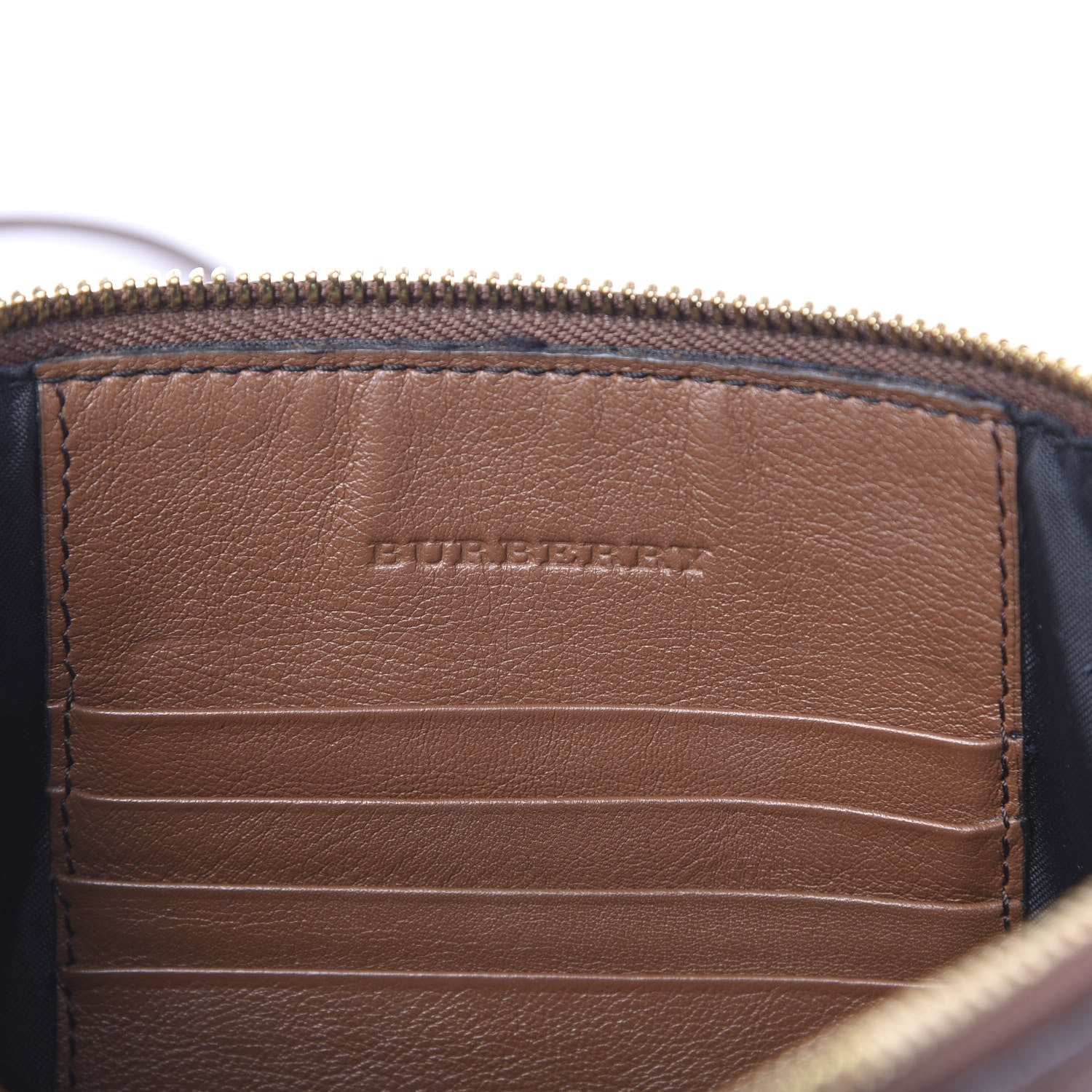 Burberry House Check Derby Peyton Crossbody Clutch Bag Tan 5 of 17
